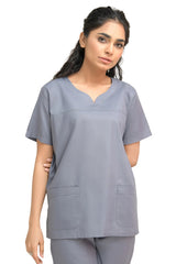 Notch-V Yoke Scrubs Set - pocket view