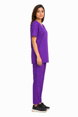Anesth-Ease women’s scrub set with cargo trouser pocket right-side view