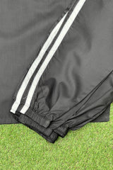 Black Scrub Set with White Stripes - Medium