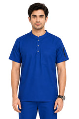 Stylish mens scrubs - Modern Fit Scrub With Shoulder Zip Design