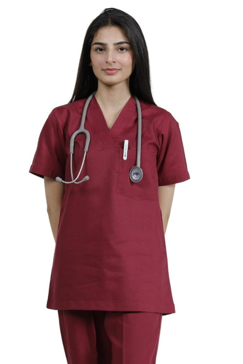 Womens burgundy scrubs - Functional Scrub Set
