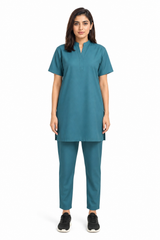 Pulse-Seam women’s scrub set full front view