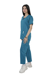 Criss-Cross Neck-Line Scrub Set