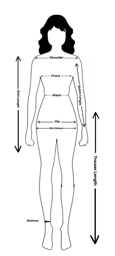 Women's Scrubs size chart