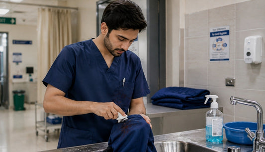 Removing Blood Stains from Scrub Set