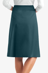 Womens 2-Pocket Drawstring Scrub Skirt-back