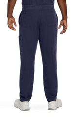 Mens 7-Pocket Drawstring Cargo Scrub Pants-Back Side