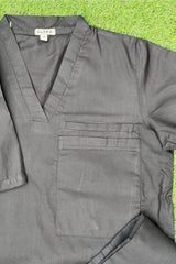 Black Scrub Set with two Chest Pockets - Small