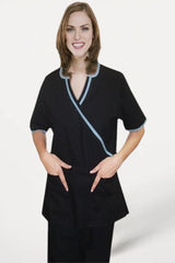 Contrast Piping Elegant Edge Scrub Set