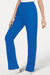 Creased Front Elastic Waist Scrubs Pant - left side view