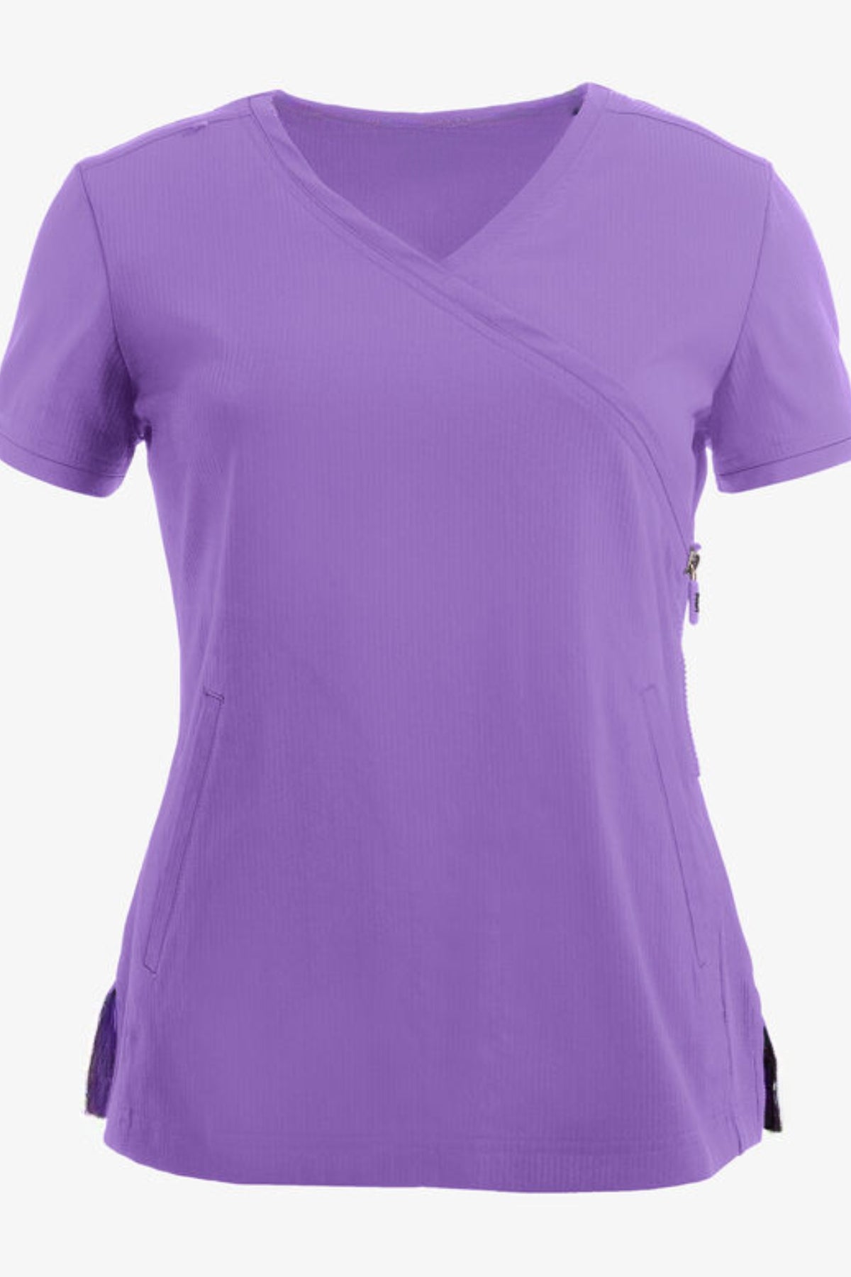 ENT-Inspired Women’s 3-Pocket Zipper Scrub - front view