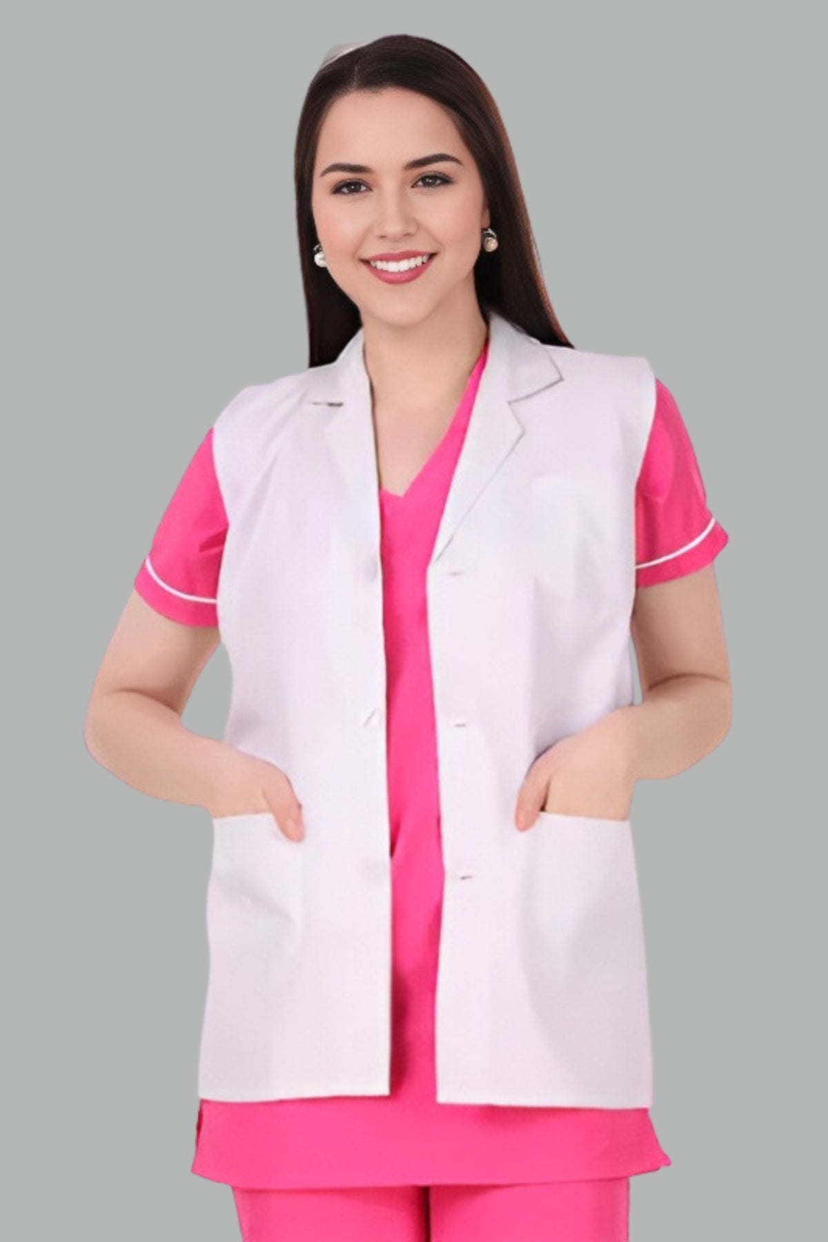 Emergency Medicine Sleeveless Lab Coat