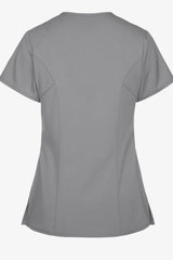 Essential 3-Pocket Mock Wrap Scrub for Women Technicians - back side