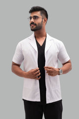 Dermatology Half-Sleeve Pro Labcoat-Front Detailing