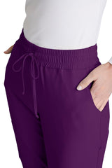 4-Pocket Mid-Rise Jogger Scrub Pant for Womens