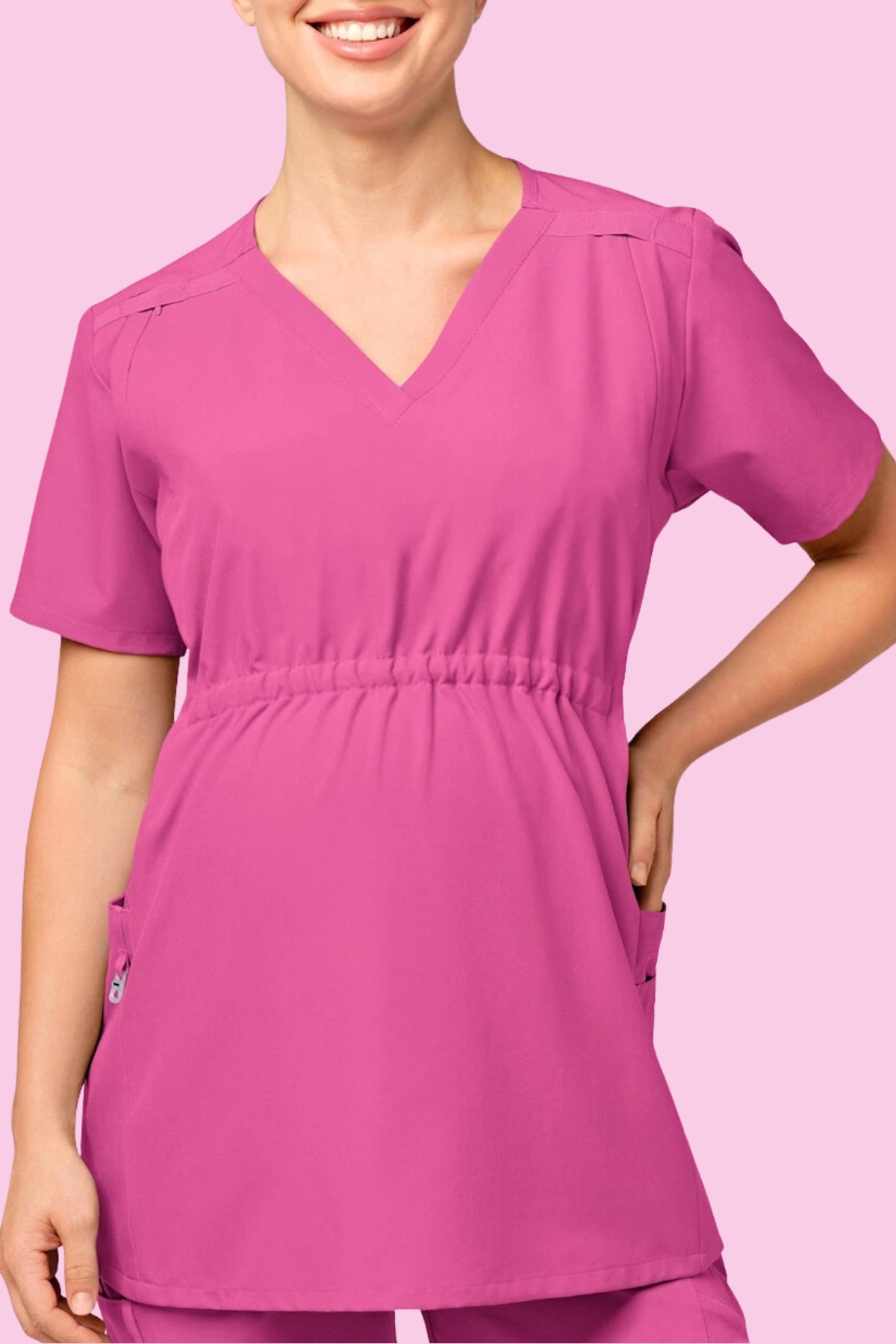 Maternity V-Neck Scrub Top