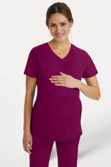 Maternity V-Neck Scrubs Top - front view