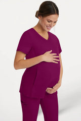 Maternity V-Neck Scrubs Top - right side view