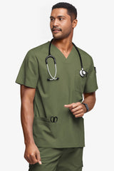 Men's 6-Pocket V-Neck Scrub Top