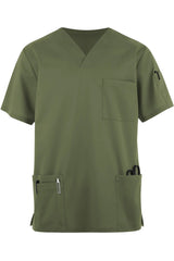 Men's 6-Pocket V-Neck Scrub Top