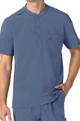 Men's Henley Scrub Top