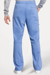 Men's Mid Rise Zip Fly Scrubs Pant - back view