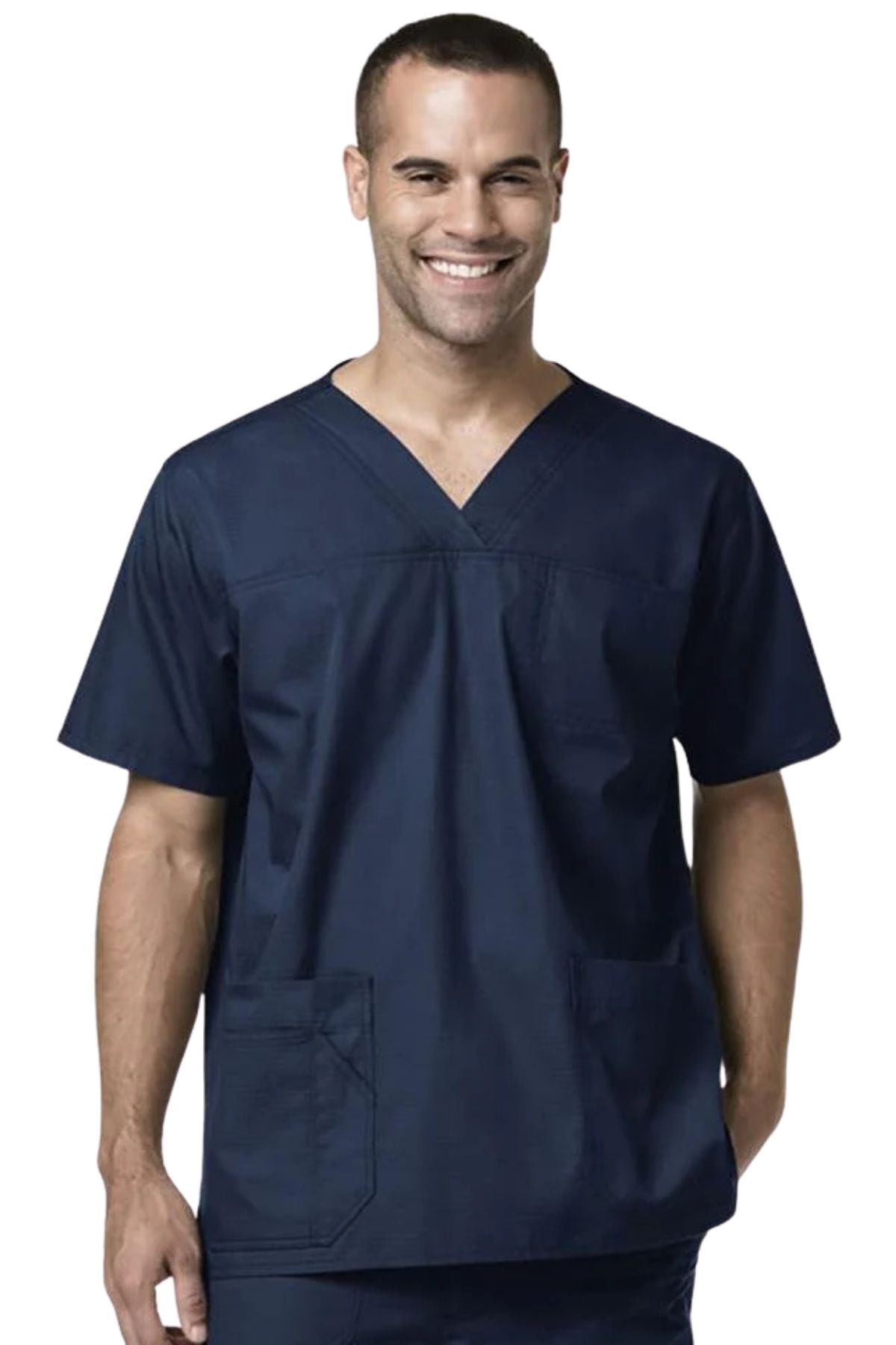 Men's Multi-Pocket Utility Scrub Top