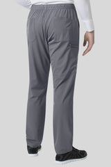 Men's Straight Leg Slim Fit Pants-Back View