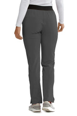 3-Pocket Mid-Rise Straight Leg Scrub Pant-Back Side