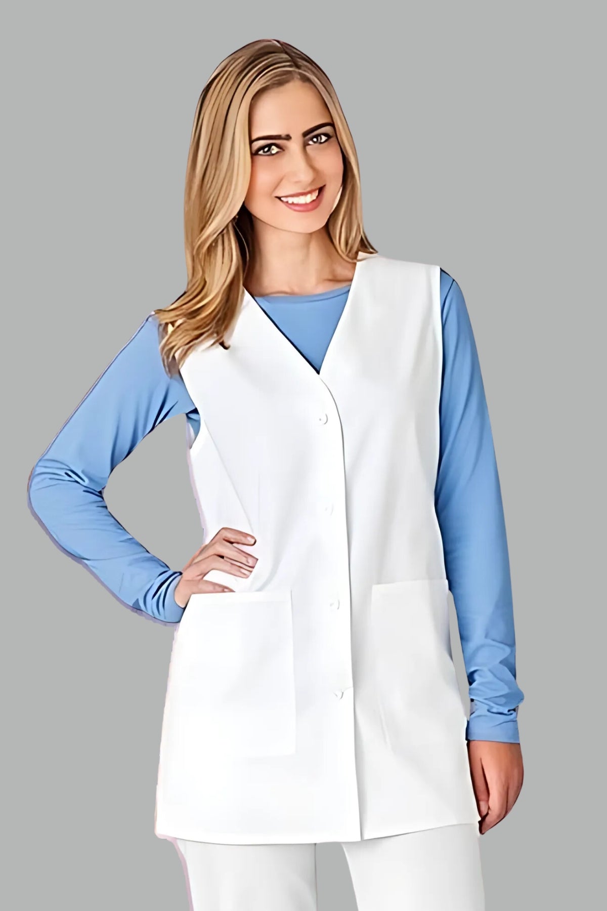 PediatricFlex Sleeveless Lab Coat
