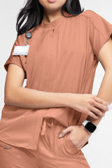 Pharmacist-Approved Women’s Aerin Scrub Top - front Style view