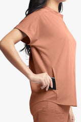 Pharmacist-Approved Women’s Aerin Scrub Top - side pocket view