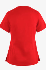 Phlebotomists 4-Pocket Crisscross Scrub Top - back view