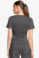 Physiotherapist 3-Pocket Round Neck Scrub Top - back view