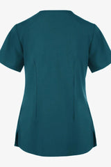 Pulmonology 3-Pocket Lace-Up Scrub Top- back view