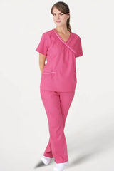 Ruffle V-Neck Scrub Set - 1