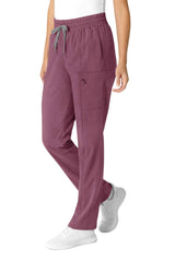 High Waist Slim Fit Straight Leg Pant-Left Side