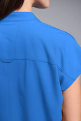 Surgeon's Meta Oversized Dolman Sleeve Scrub Top -  back closeup view