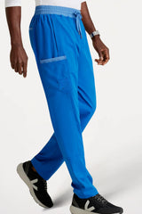 Two-tone Waistband with Drawcord Scrub Pant - left view