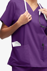 3-Pocket V-Neck Scrub Top