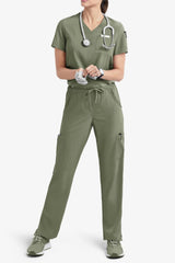 Women's 3-Pocket V-Neck Scrub Top