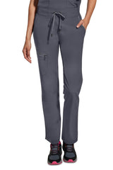 Womens 6-Pocket Rib-Knit Waistband Scrub Pant