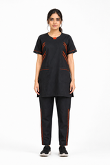 women’s Striker-Edge ICU Scrub Set full front view